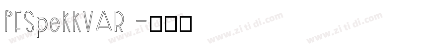 PFSpekkVAR 字体转换